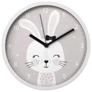 Hama Lovely Bunny Quartz clock Круг Серый, Белый