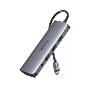 Ugreen 80133 хаб-разветвитель USB 3.2 Gen 1 (3.1 Gen 1) Type-C 5000 Мбит/с Серый