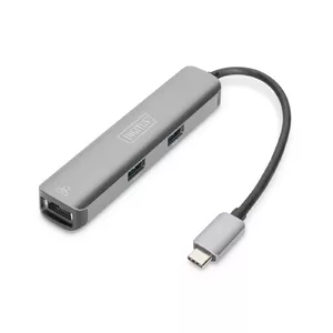 Digitus DA-70892 хаб-разветвитель USB Type-C 5000 Мбит/с Серый