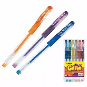 Гелевая ручка PATIO GLITTER 1,0 мм, набор из 6 цветов