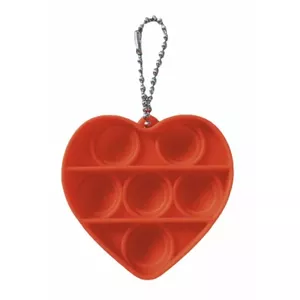 Mocco Simple Dimple Push Pop Antistress Sensory Toy / Heart keychain / Red