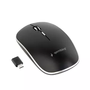 Gembird MUSW-4BSC-01 mouse Ambidextrous RF Wireless + USB Type-C Optical 1600 DPI