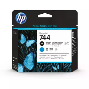 HP 744, Печатающая головка DesignJet, Черная для фотопечати/Голубая