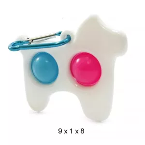 Mocco Bubble Pop It Antistress Sensory / Dog / keychain / White