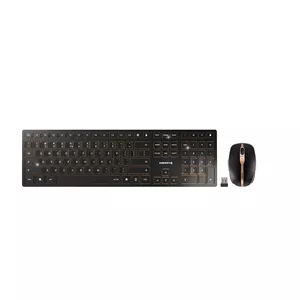 CHERRY DW 9100 SLIM клавиатура Мышь входит в комплектацию РЧ беспроводной + Bluetooth QWERTY Американский английский Черный