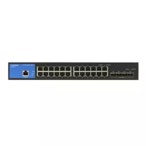Linksys LGS328C-EU сетевой коммутатор Управляемый L3 Gigabit Ethernet (10/100/1000) Черный, Синий
