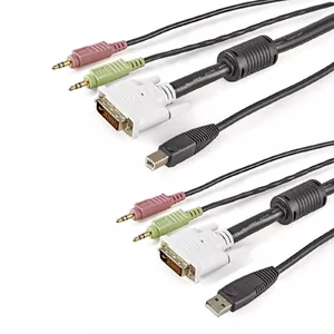 StarTech.com USBDVI4N1A6 KVM кабель Черный 1,8 m