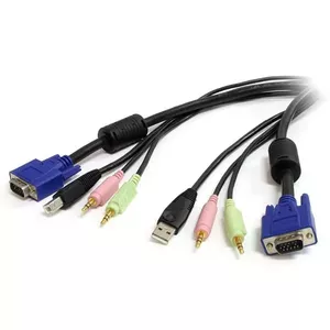 StarTech.com USBVGA4N1A6 KVM кабель Черный
