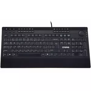 Crono CK2111 - мультимедийная клавиатура, CZ / SK, USB, черный