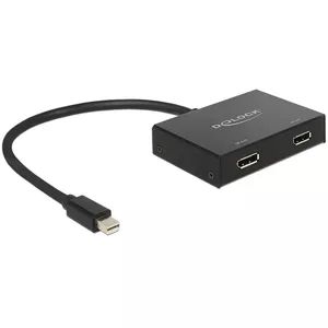 DeLOCK 87695 video kabeļu aksesuārs 0,3 m Mini DisplayPort 2 x DisplayPort Melns
