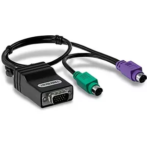Trendnet TK-CAT5P PS/2 cable 0.4 m 2x 6-p Mini-DIN Black