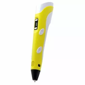 Riff Fantasy 3D Pen Printing Pen with LCD for Kids with 1.75mm ABS/PLA Fillament wire AC Powered Yellow
