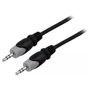Deltaco MM-150 аудио кабель 2 m 3,5 мм Черный, Серый