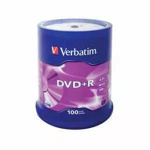 DVD+R 120min 4, 7Gb par 1gab Verbatim iepak.100gab