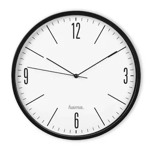 Hama Elegante Quartz clock Круглый Черный, Белый