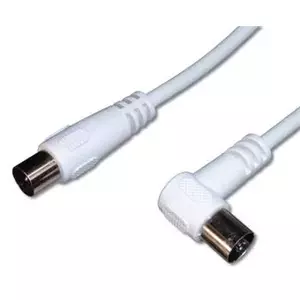 PremiumCord TV M/F 90, 75 Ohm, 2m коаксиальный кабель IEC Белый