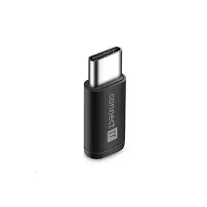 Переходник CONNECT IT Wirez, USB-C Male > Micro USB, черный/черный