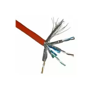 FTP kabel PlanetElite, Cat6A, drát, 4pár LS0H, Dca, oranžový, 100m