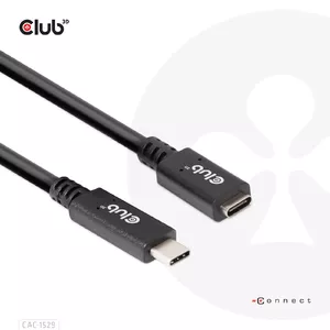 CLUB3D USB C GEN1 EXT CABLE 5GBPS 4K60HZ M/F 1M USB kabelis 2 x USB C