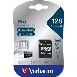 Verbatim Pro 128 GB MicroSDXC UHS-I Класс 10