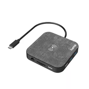 Hama 00200134 док-станция для ноутбука USB 3.2 Gen 1 (3.1 Gen 1) Type-C Черный, Серый