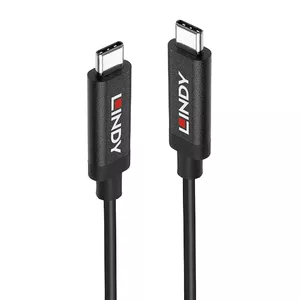 Lindy 43348 USB kabelis 3 m USB 3.2 Gen 2 (3.1 Gen 2) USB C Melns
