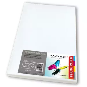 Матовая белая фотобумага для A3, 210г/м2, для лазерной печати, 100шт