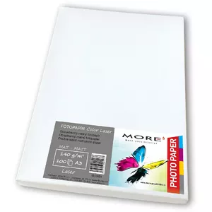 Фотобумага матовая белая для A3, 140г/м2, для лазерных установок, 100шт