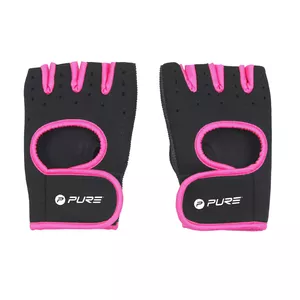 Pure2Improve Перчатки для фитнеса черные/розовые, неопрен
