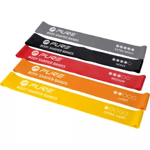 Pure2Improve Resistance Bands Набор из 5 лент черного, серого, оранжевого, красного, желтого цвета, пена, резина
