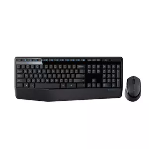 Logitech Wireless Combo MK345 клавиатура Мышь входит в комплектацию USB QWERTY Международный американский стандарт Черный