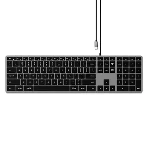 Satechi Slim W3 клавиатура USB QWERTZ Немецкий Черный, Серый