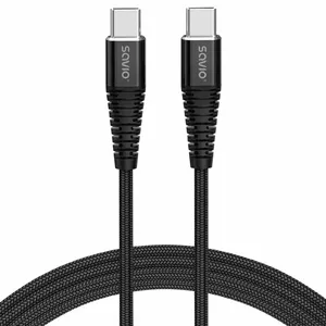 Savio CL-159 USB кабель 1 m USB 2.0 USB C Черный