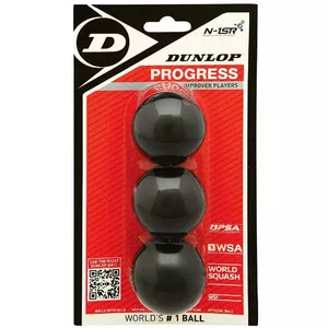 Skvoša bumbiņa Dunlop PROGRESS RedDot 3-bliste