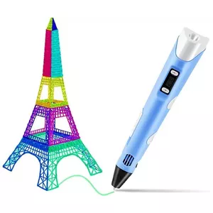 Fusion 3D printing pen for creating figures from PLA / ABS material (Ø 1.75mm) blue