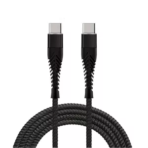 Кабель Fusion Fishbone USB-C - USB-C, 65 Вт / 3А / 1,5 м, черный