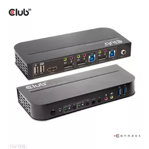 CLUB3D CSV-7210 KVM переключатель Черный