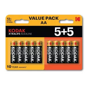 Kodak XTRALIFE sārmu baterijas AA 10 (5+5 iepakojums)