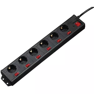 Hama 00137259 power extension 1.4 m 6 AC outlet(s) Indoor Black