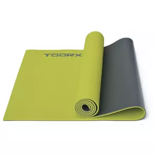 Jogas paklājs Toorx MAT176 PVC 173x60x0,6 PVC laima zaļš/pelēks