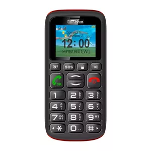 MaxCom MM428 4,57 cm (1.8") 78 g Черный, Красный Телефон для пожилых людей