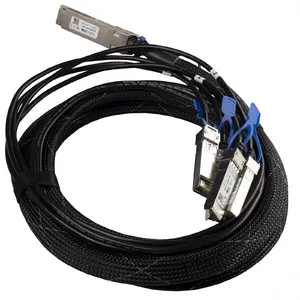 Mikrotik XQ+BC0003-XS+ InfiniBand kabelis 3 m QSFP28 4x SFP28 Melns, Hroms