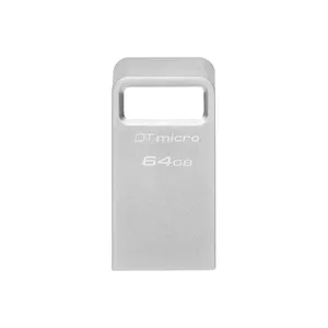Kingston Technology DataTraveler Micro USB флеш накопитель 64 GB USB тип-A 3.2 Gen 1 (3.1 Gen 1) Серебристый