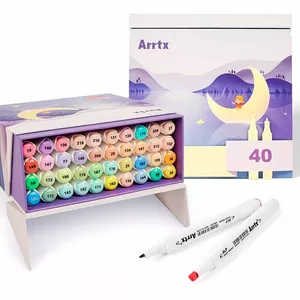 Двусторонние маркеры ARRTX Alp, 40 цветов, пастельные оттенки