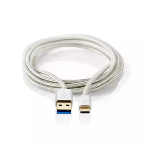 Nedis CCTB61600AL10 USB кабель 1 m USB 3.2 Gen 1 (3.1 Gen 1) USB A USB C Алюминий