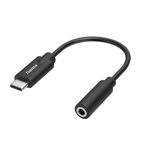 Hama 00300094 аудио кабель 3,5 мм USB Type-C Черный