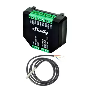 Shelly Plus Add-On + 1xDS18B20 электрическое реле Черный, Зеленый