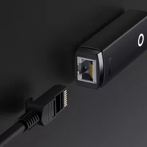Baseus Lite sērijas USB-C uz RJ45 tīkla adapteris, 100 Mbps (melns)