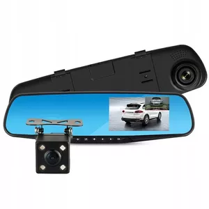 iWear GT5 2в1 Зеркало + HD Авто DVR Видео регистратор 170° передняя  + задняя G-Sensor 1080p 4.3'' LCD Черный