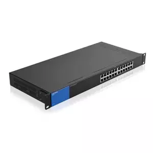 Linksys LGS124-UK сетевой коммутатор Неуправляемый Gigabit Ethernet (10/100/1000) 1U Черный